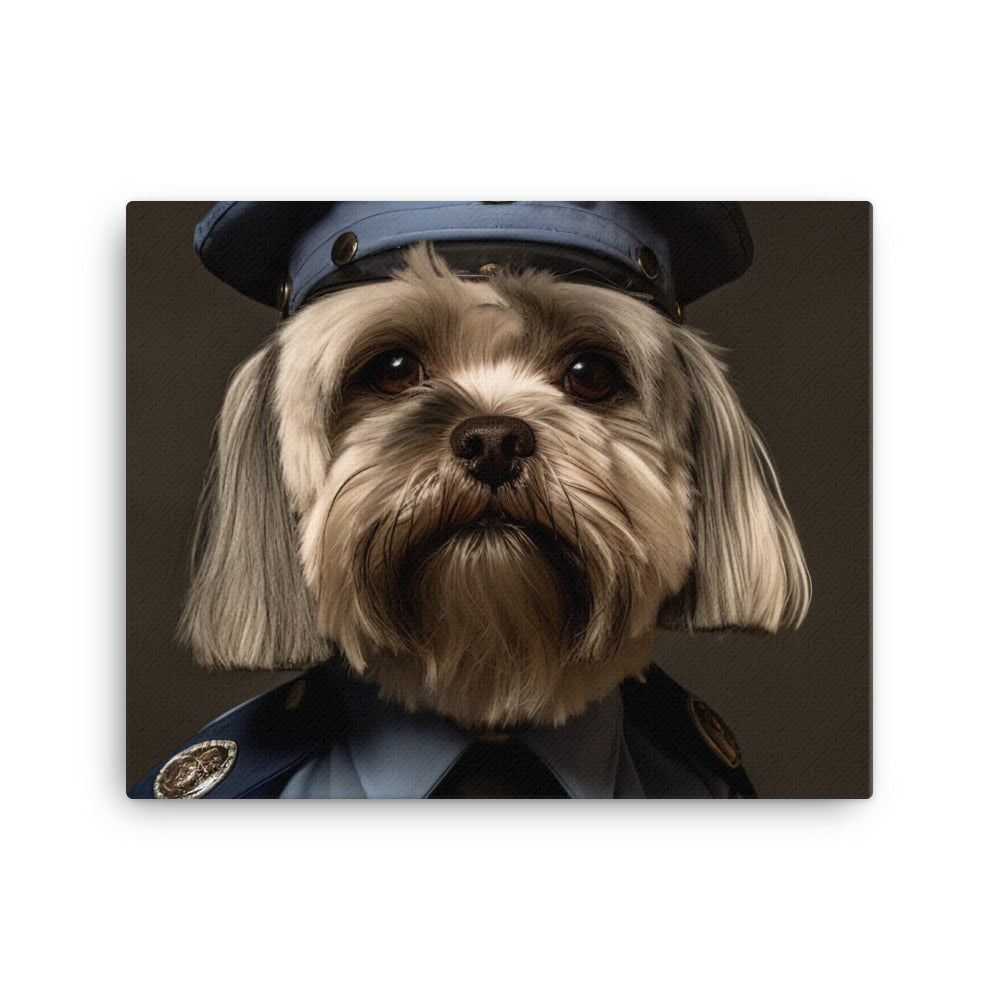 Lhasa Apso Prison Officer Canvas - PosterfyAI.com