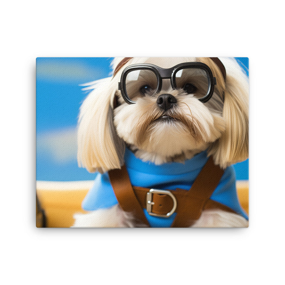 Lhasa Apso Pilot Canvas - PosterfyAI.com