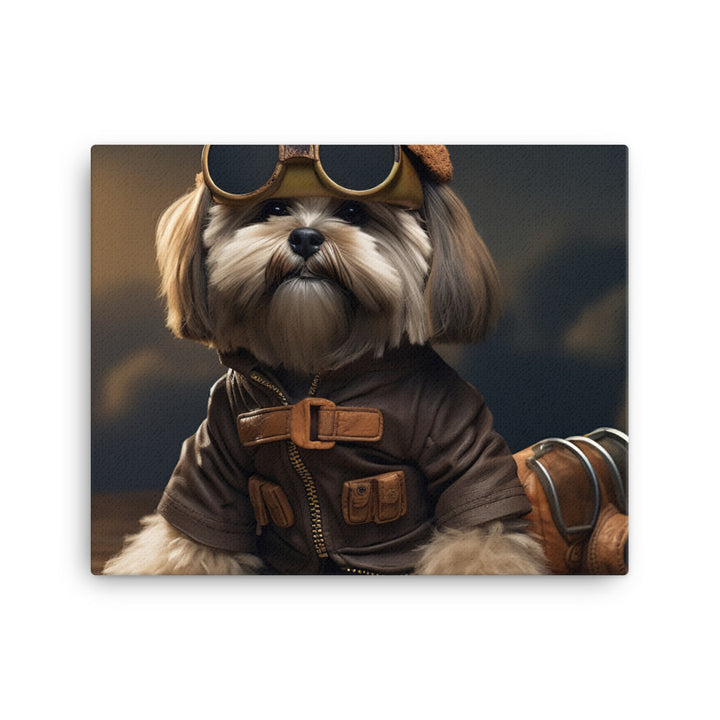 Lhasa Apso Pilot Canvas - PosterfyAI.com