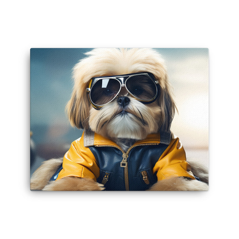 Lhasa Apso Pilot Canvas - PosterfyAI.com