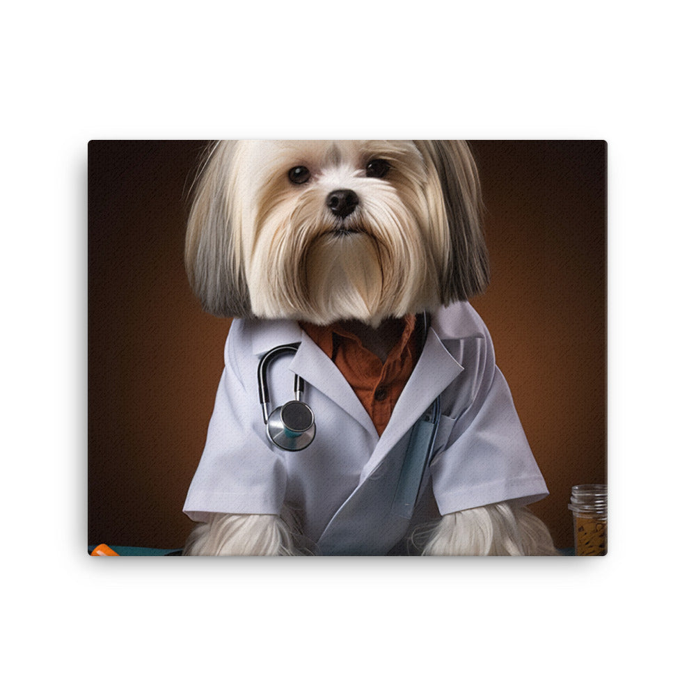 Lhasa Apso Doctor Canvas - PosterfyAI.com