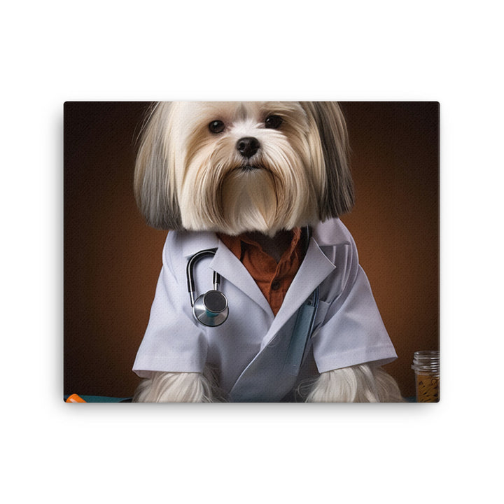 Lhasa Apso Doctor Canvas - PosterfyAI.com