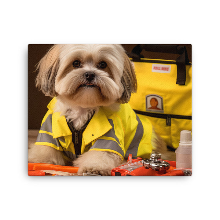 Lhasa Apso Paramedic Canvas - PosterfyAI.com