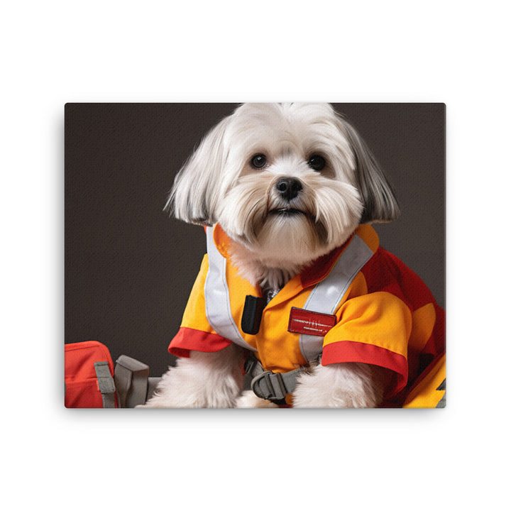 Lhasa Apso Paramedic Canvas - PosterfyAI.com