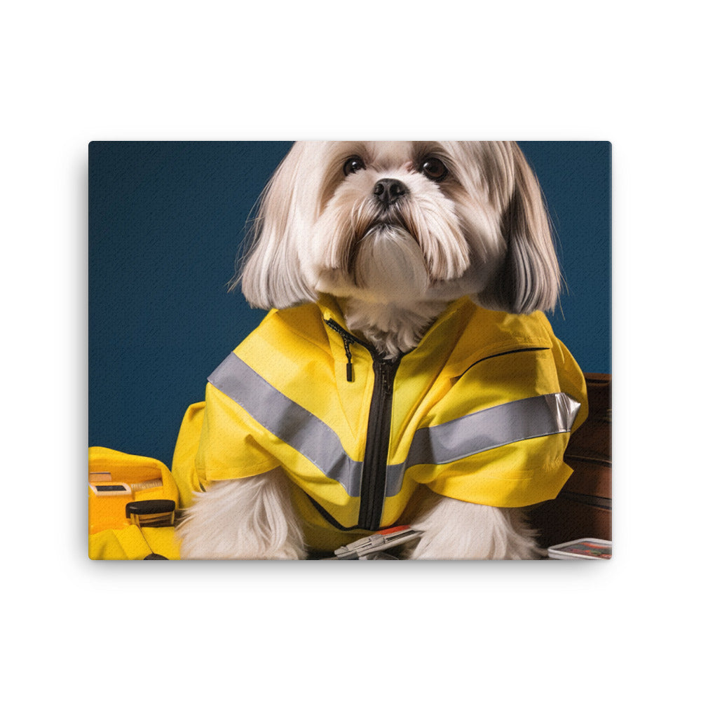 Lhasa Apso Paramedic Canvas - PosterfyAI.com