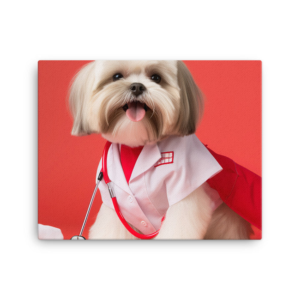 Lhasa Apso Nurse Canvas - PosterfyAI.com