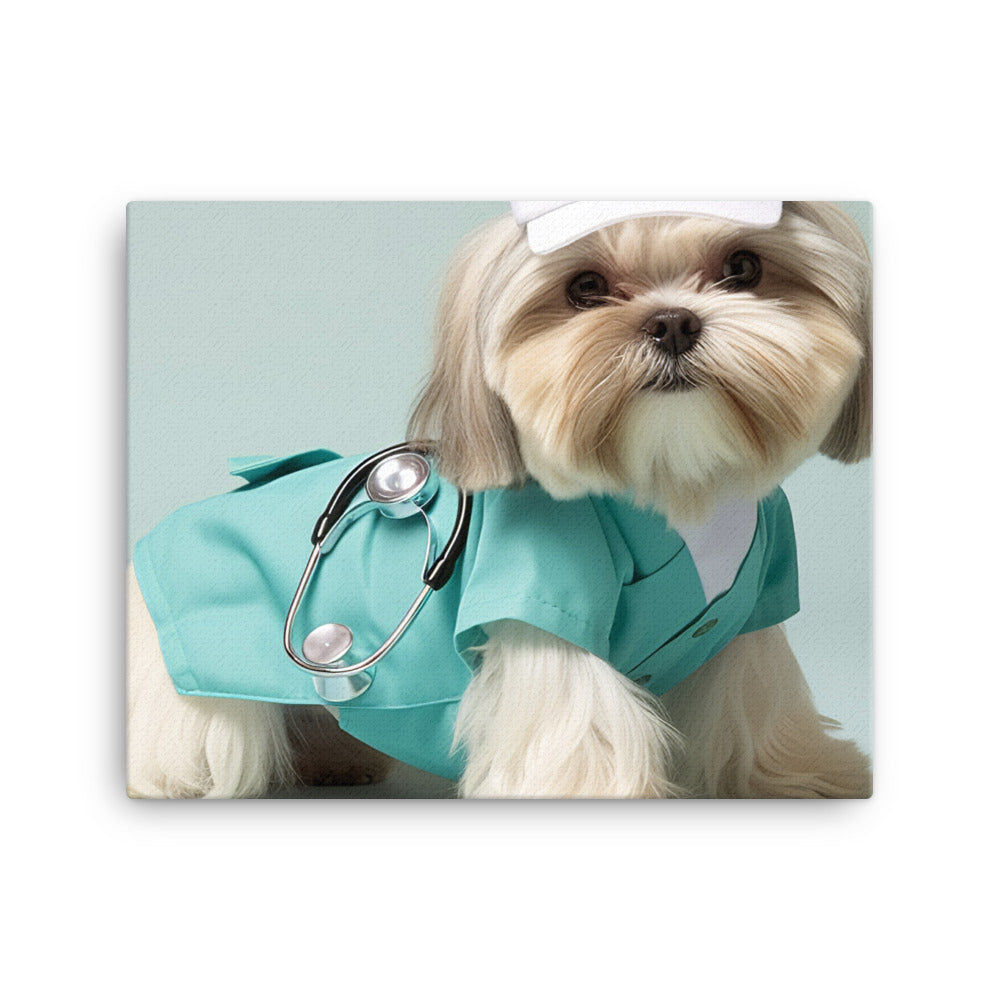 Lhasa Apso Nurse Canvas - PosterfyAI.com