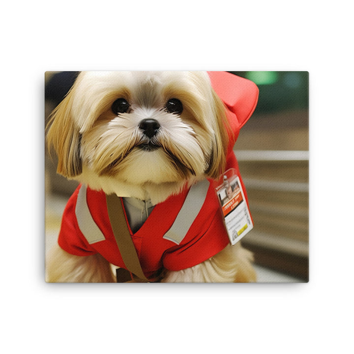 Lhasa Apso Mail Carrier Canvas - PosterfyAI.com