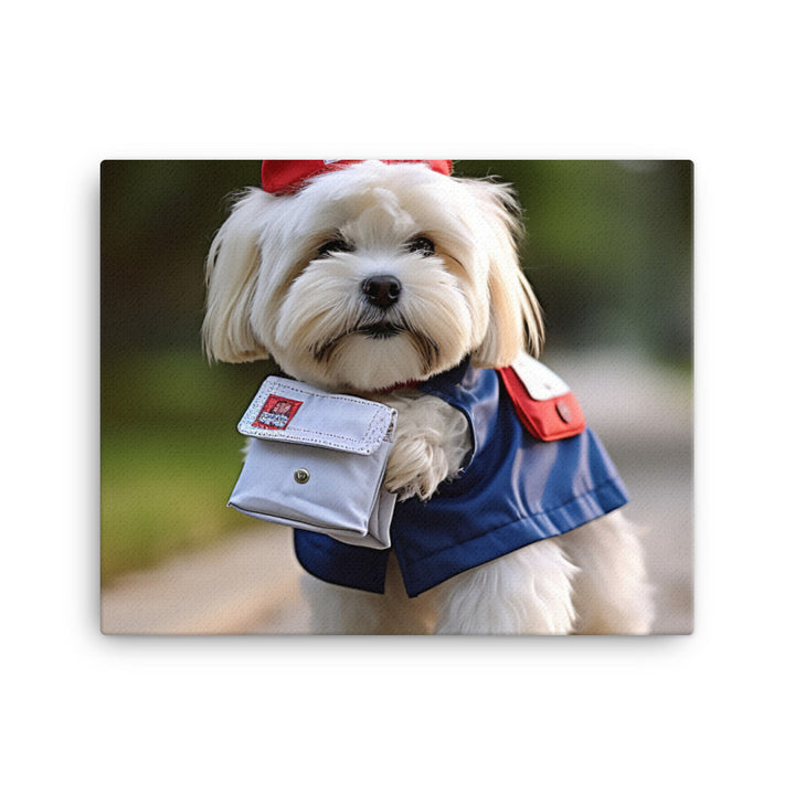 Lhasa Apso Mail Carrier Canvas - PosterfyAI.com