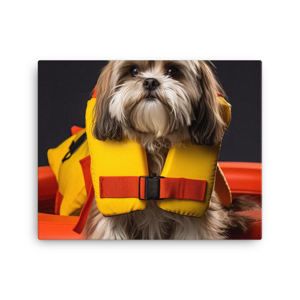 Lhasa Apso Lifeguard Canvas - PosterfyAI.com