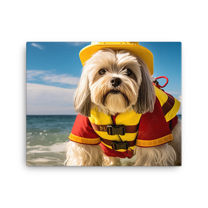 Lhasa Apso Lifeguard Canvas - PosterfyAI.com