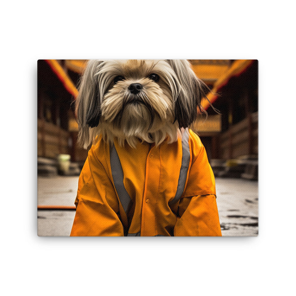 Lhasa Apso Janitor Canvas - PosterfyAI.com