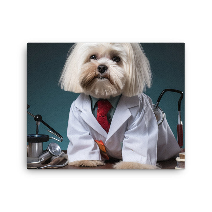 Lhasa Apso Doctor Canvas - PosterfyAI.com