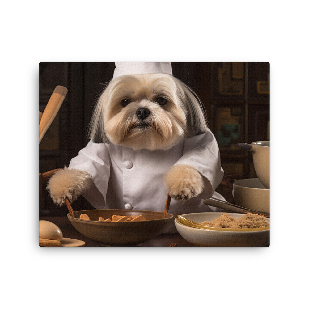 Lhasa Apso Chef Canvas - PosterfyAI.com