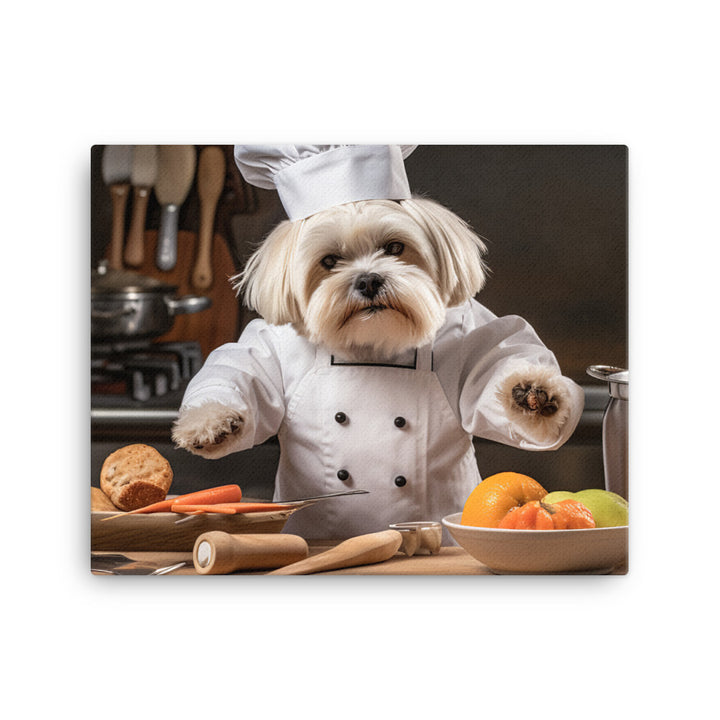 Lhasa Apso Chef Canvas - PosterfyAI.com