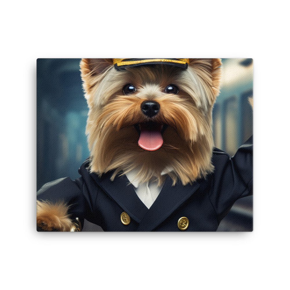 Yorkshire Terrier Transit Operator Canvas - PosterfyAI.com