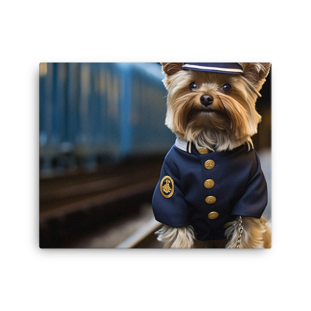 Yorkshire Terrier Transit Operator Canvas - PosterfyAI.com