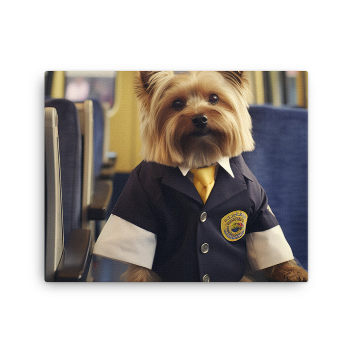 Yorkshire Terrier Transit Operator Canvas - PosterfyAI.com