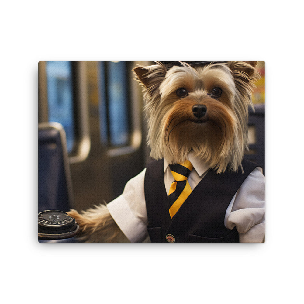 Yorkshire Terrier Transit Operator Canvas - PosterfyAI.com