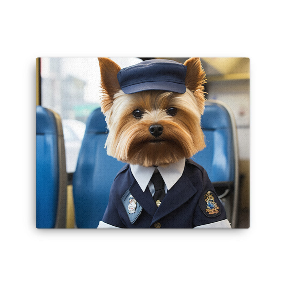 Yorkshire Terrier Transit Operator Canvas - PosterfyAI.com