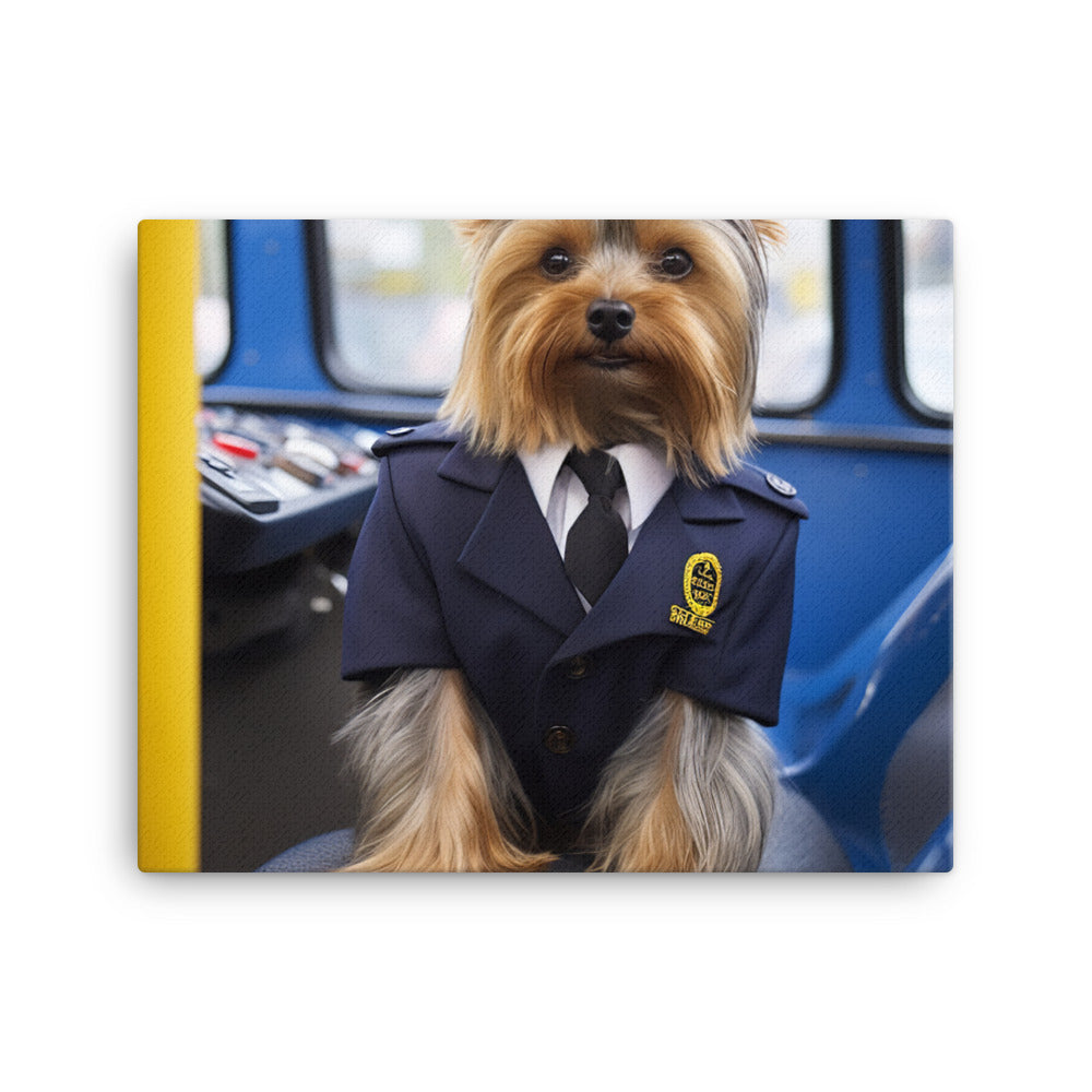 Yorkshire Terrier Transit Operator Canvas - PosterfyAI.com