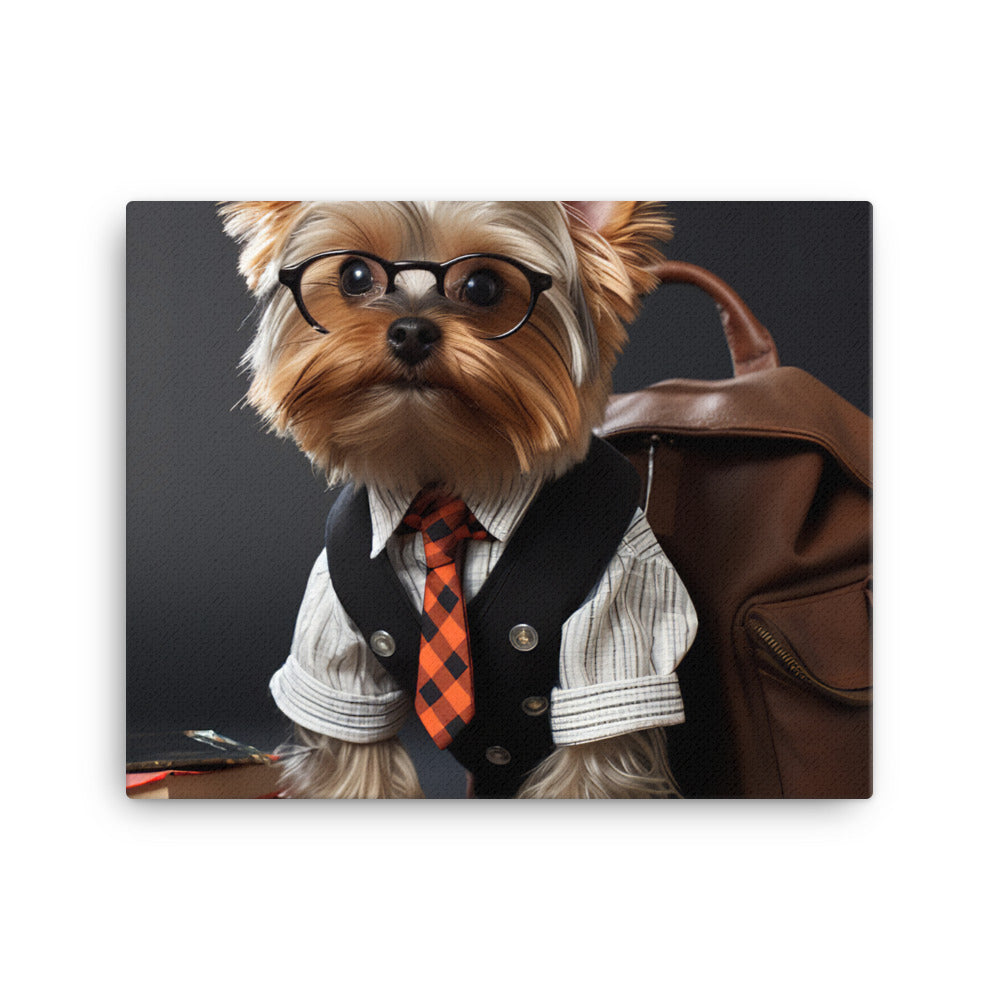 Yorkshire Terrier Student Canvas - PosterfyAI.com