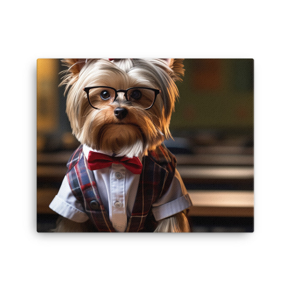 Yorkshire Terrier Student Canvas - PosterfyAI.com