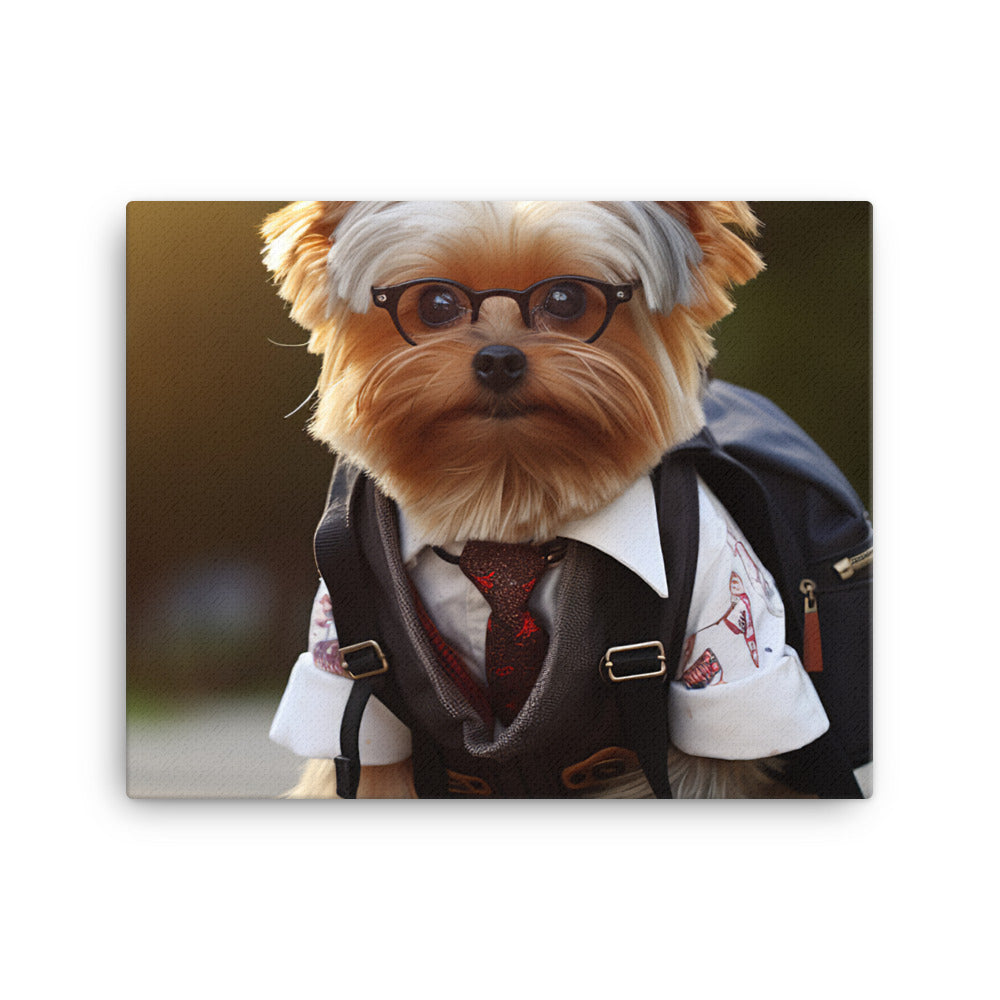 Yorkshire Terrier Student Canvas - PosterfyAI.com