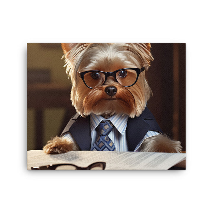 Yorkshire Terrier Sales Consultant Canvas - PosterfyAI.com