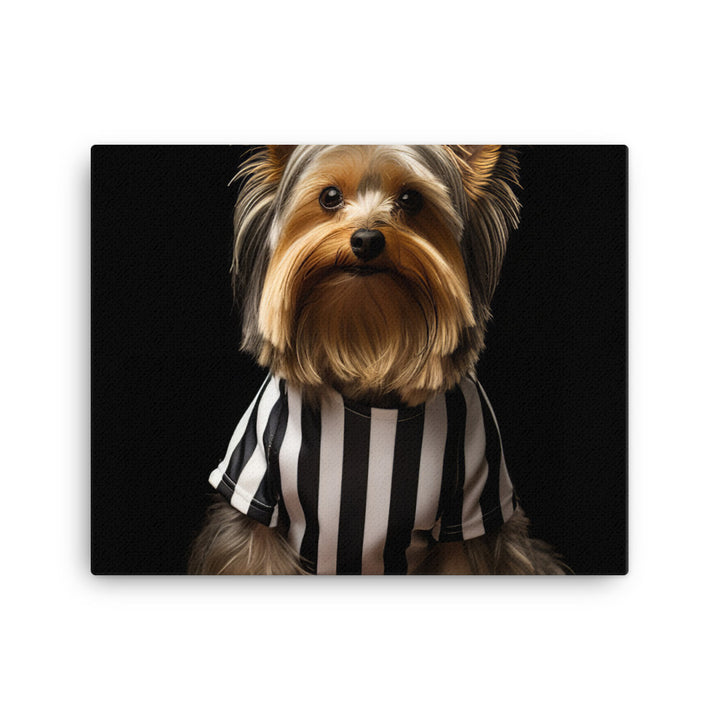 Yorkshire Terrier Referee Canvas - PosterfyAI.com