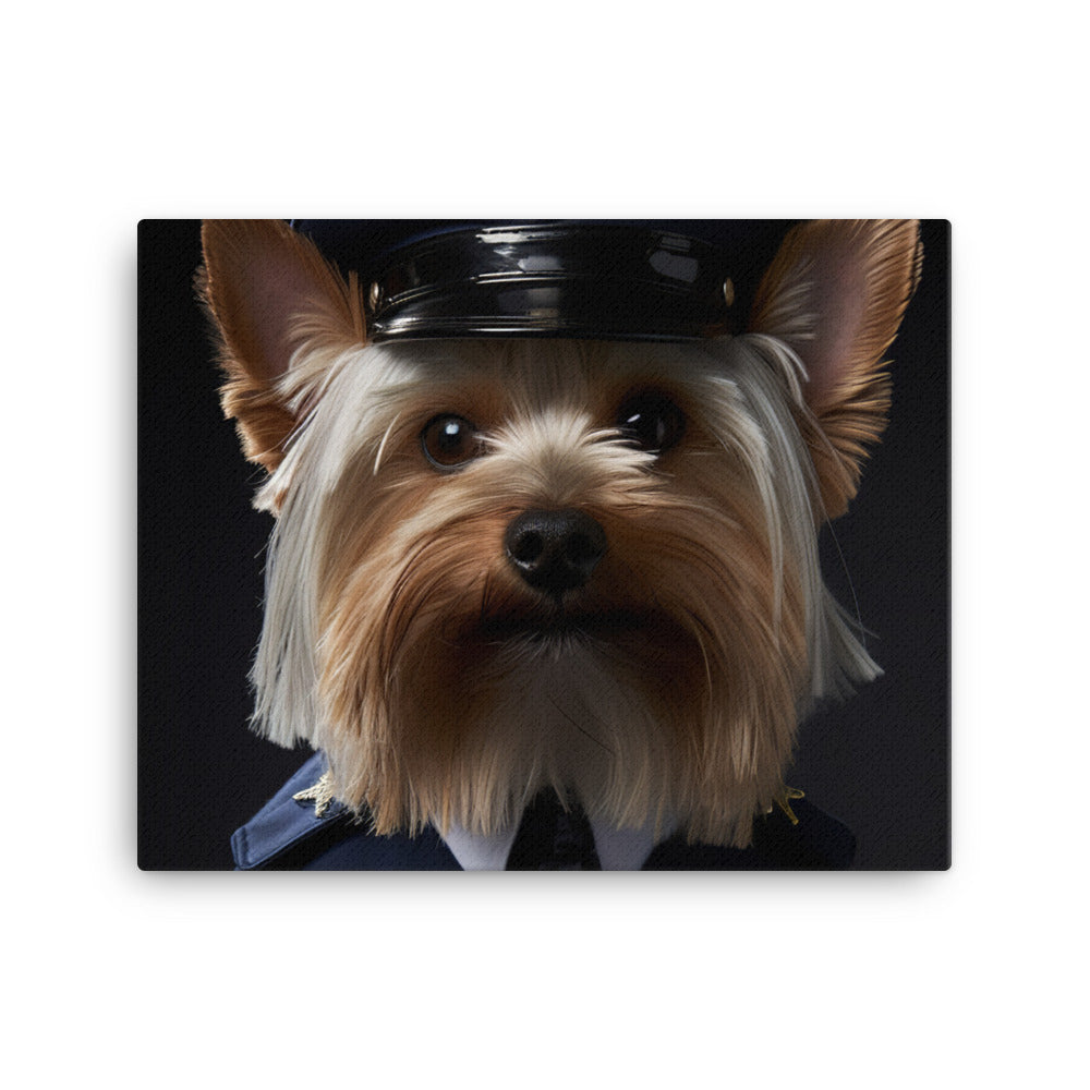 Yorkshire Terrier Prison Officer Canvas - PosterfyAI.com