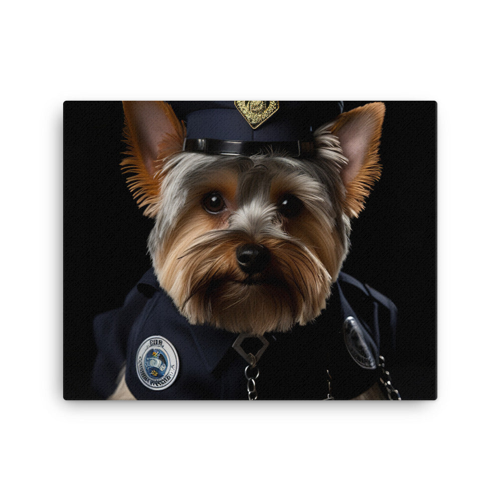 Yorkshire Terrier Prison Officer Canvas - PosterfyAI.com