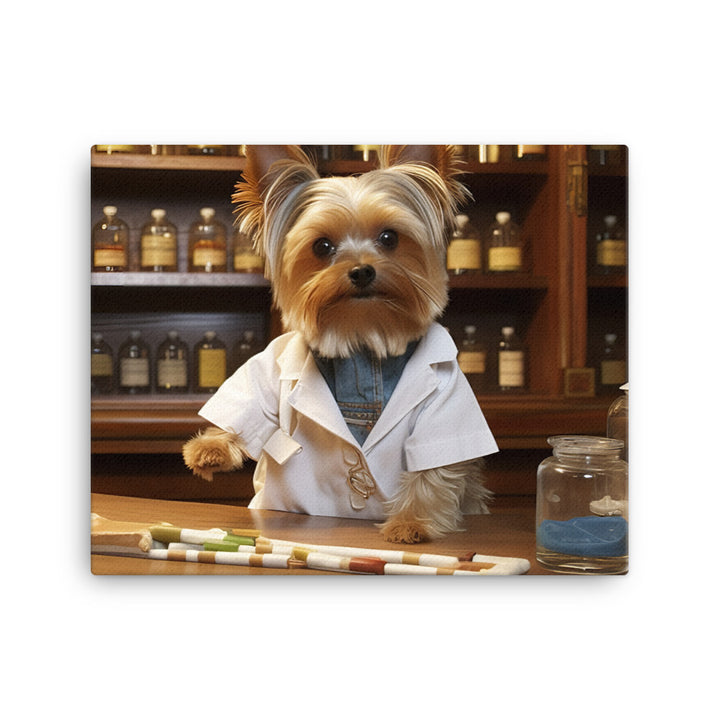 Yorkshire Terrier Pharmacist Canvas - PosterfyAI.com