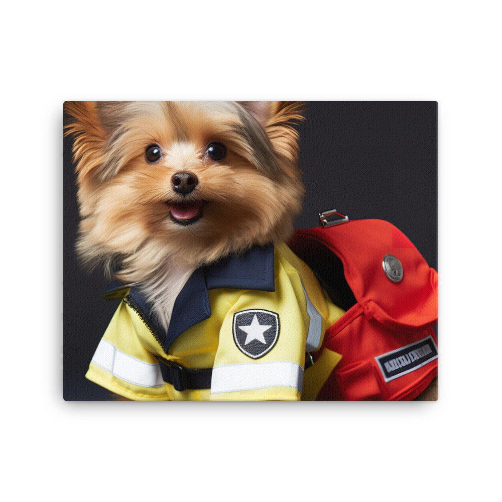 Yorkshire Terrier Paramedic Canvas - PosterfyAI.com