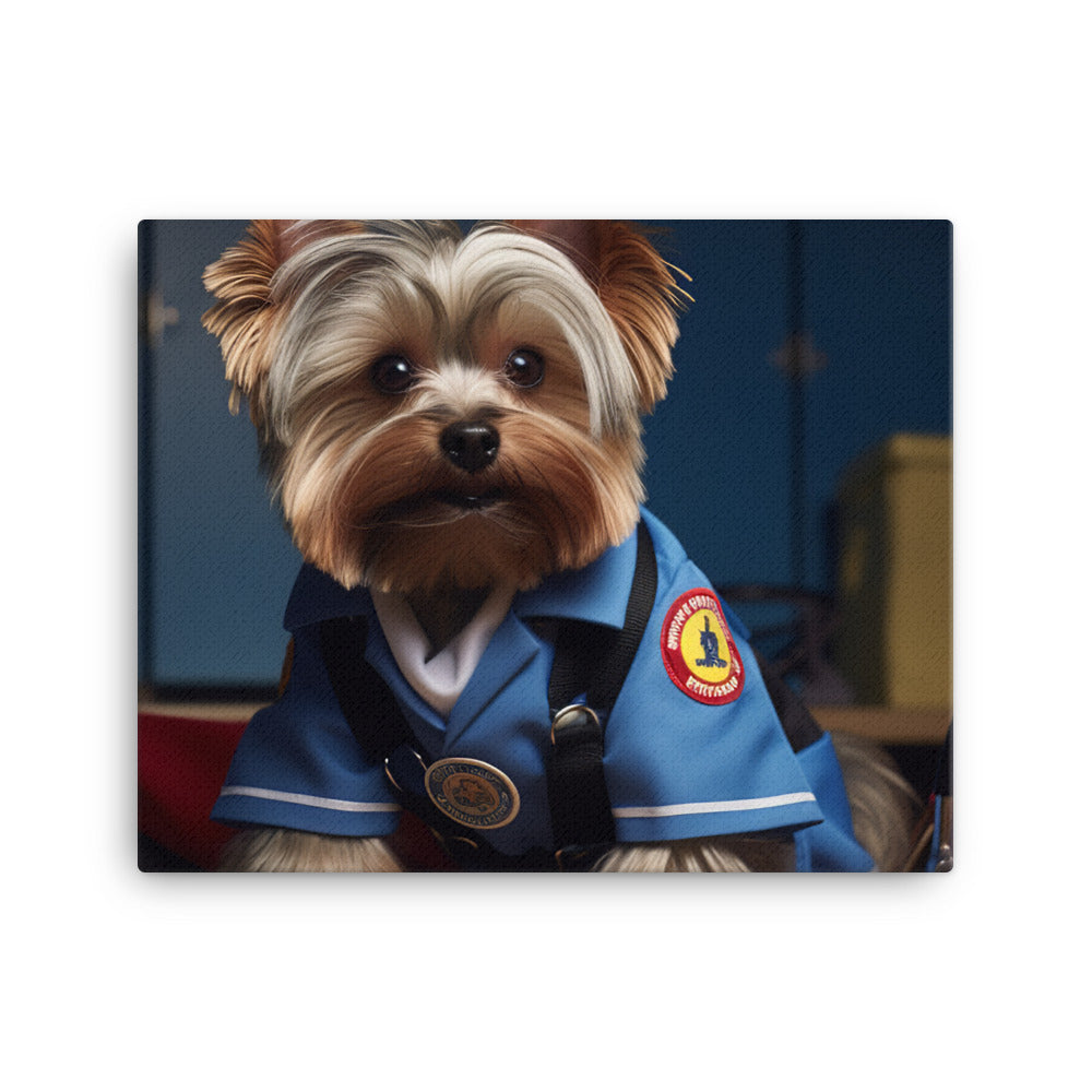 Yorkshire Terrier Paramedic Canvas - PosterfyAI.com