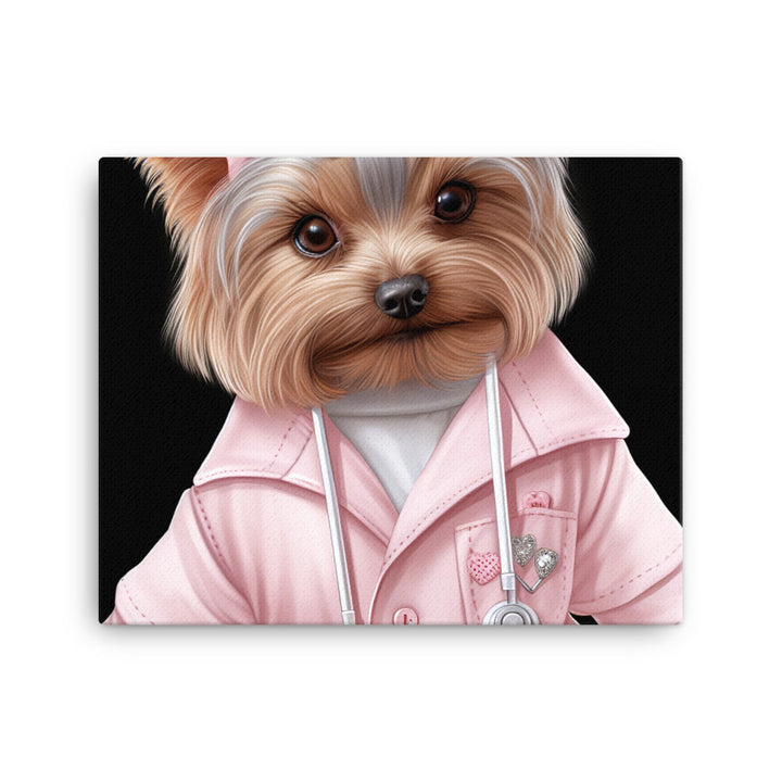 Yorkshire Terrier Nurse Canvas - PosterfyAI.com