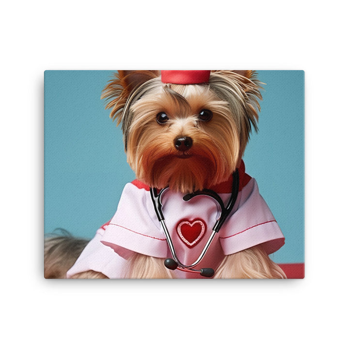 Yorkshire Terrier Nurse Canvas - PosterfyAI.com