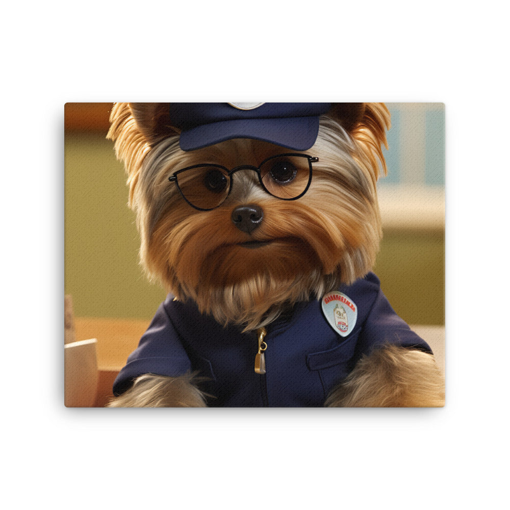 Yorkshire Terrier Mail Carrier Canvas - PosterfyAI.com