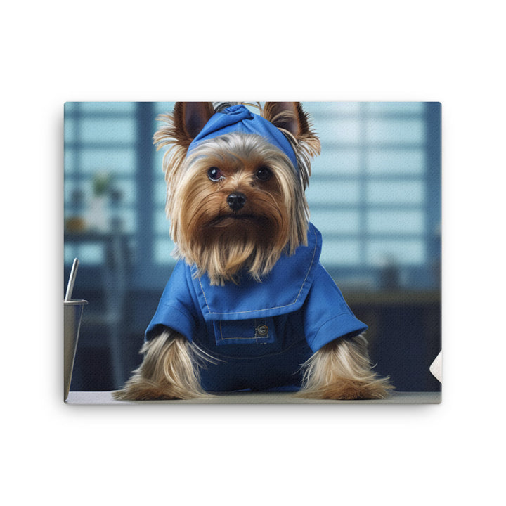 Yorkshire Terrier Janitor Canvas - PosterfyAI.com