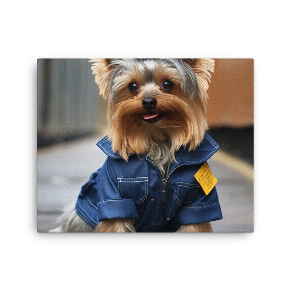 Yorkshire Terrier Janitor Canvas - PosterfyAI.com
