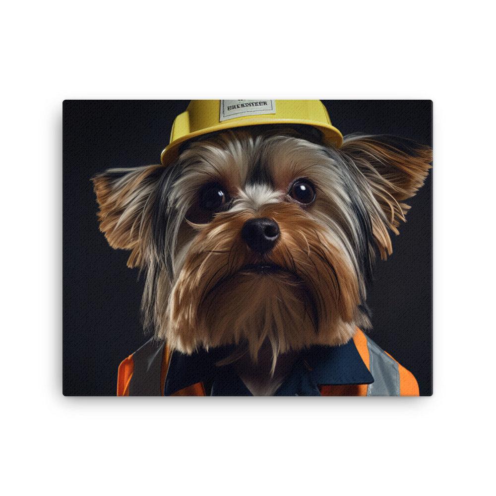 Yorkshire Terrier Janitor Canvas - PosterfyAI.com