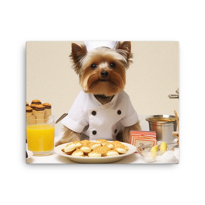 Yorkshire Terrier Fast Food Crew Canvas - PosterfyAI.com