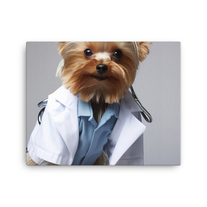 Yorkshire Terrier Doctor Canvas - PosterfyAI.com