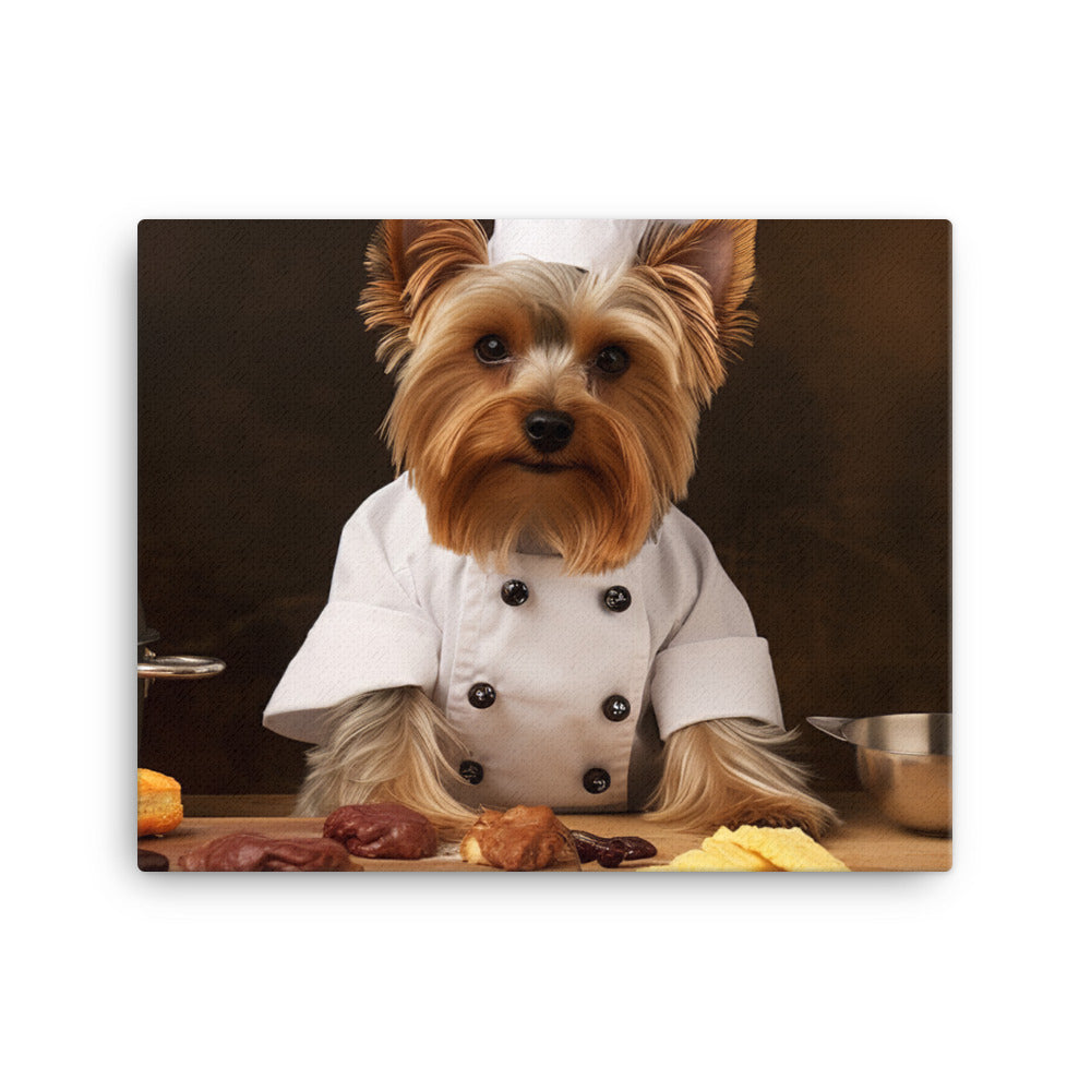 Yorkshire Terrier Chef Canvas - PosterfyAI.com