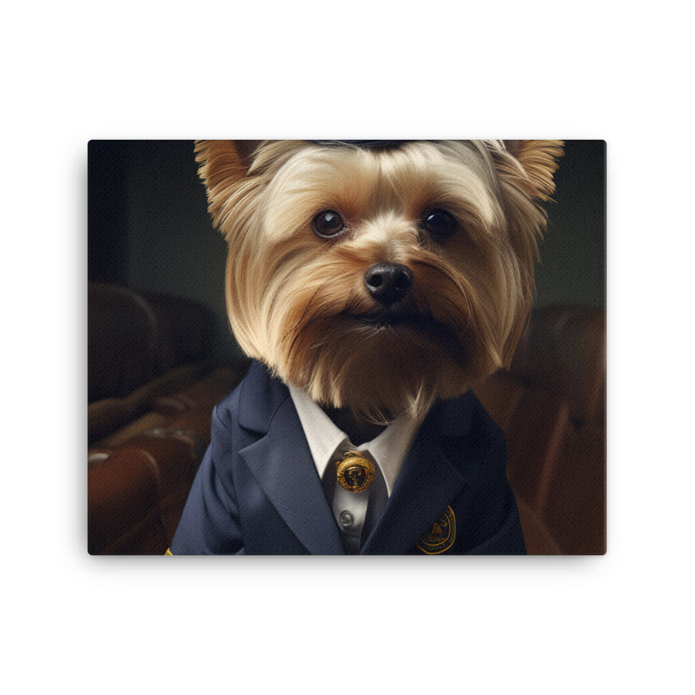 Yorkshire Terrier Cabin Crew Canvas - PosterfyAI.com