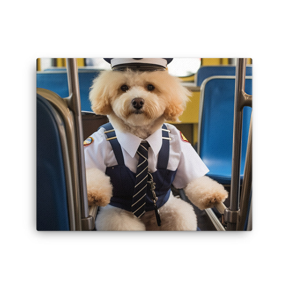 Poodle Transit Operator Canvas - PosterfyAI.com