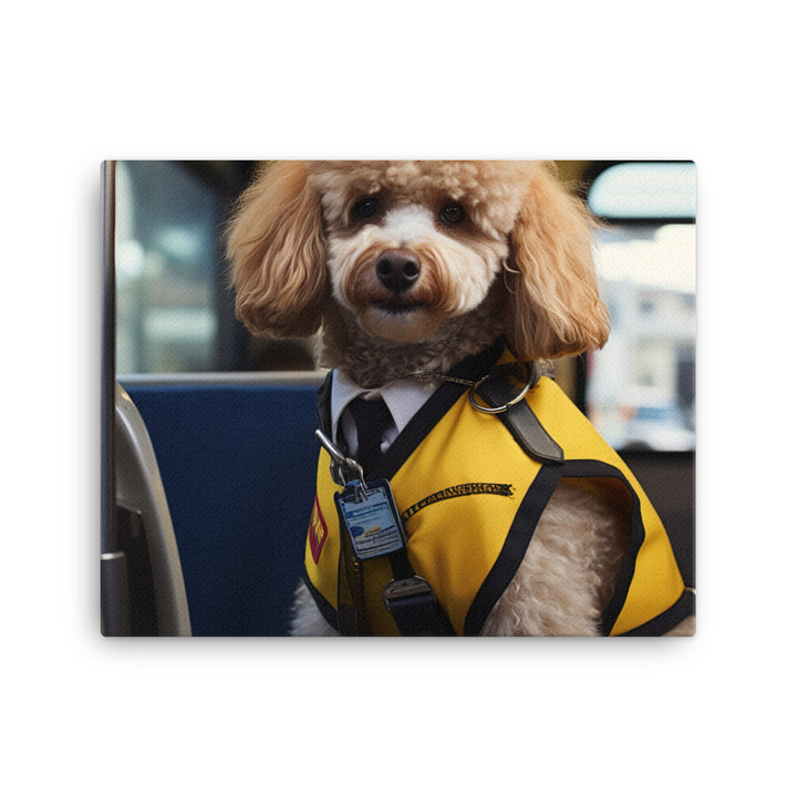 Poodle Transit Operator Canvas - PosterfyAI.com