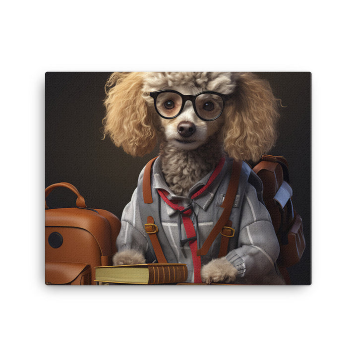 Poodle Student Canvas - PosterfyAI.com