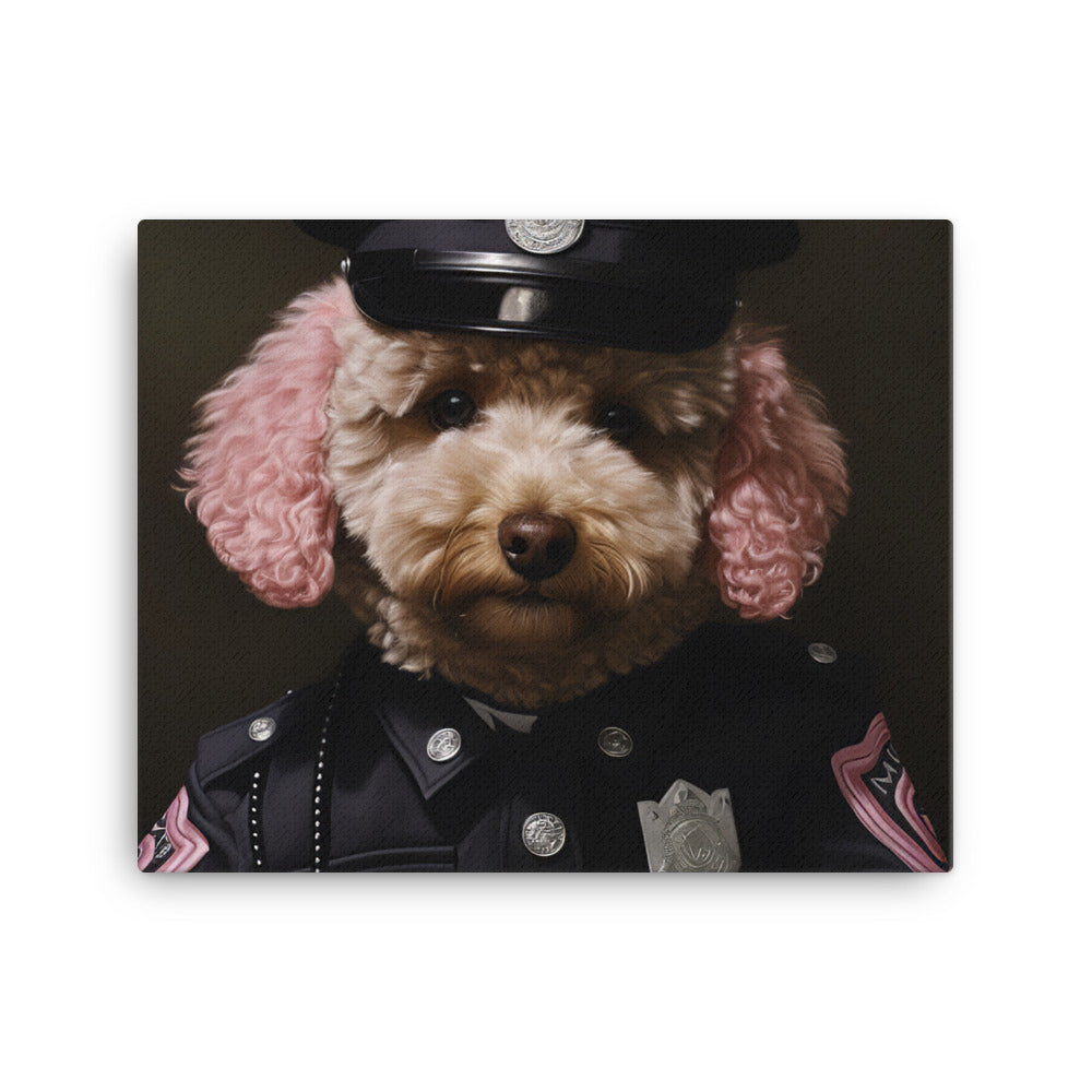 Poodle Security Officer Canvas - PosterfyAI.com