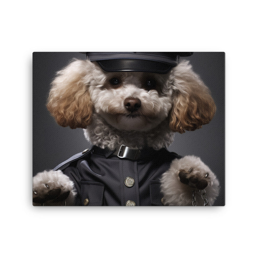 Poodle Prison Officer Canvas - PosterfyAI.com